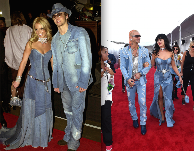Illustration for article titled Katy Perry and Riff Raff Pull a Britney and Justin in Denim-On-Denim